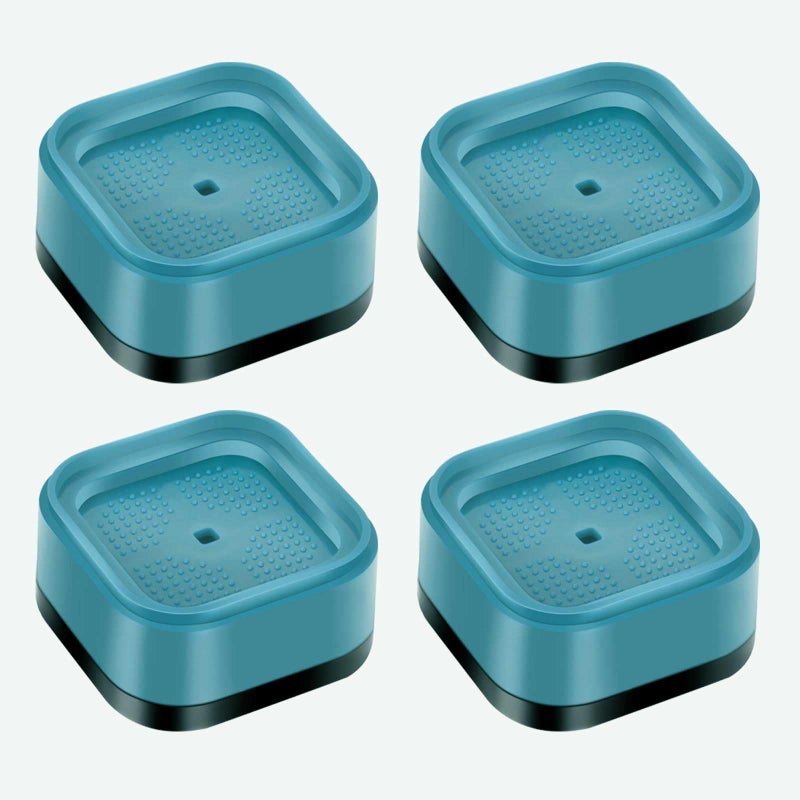 Yookwutar 4 Pack Furniture Risers 1 Inch, Adjustable Bed Risers Heavy Duty for Table Desk Couch Chair Sofa Cabinet Bed Legs Dorm, Square Stackable Bed Raisers Blocks Lift Height 1"", 2"" or 3"", Blue - Image 1